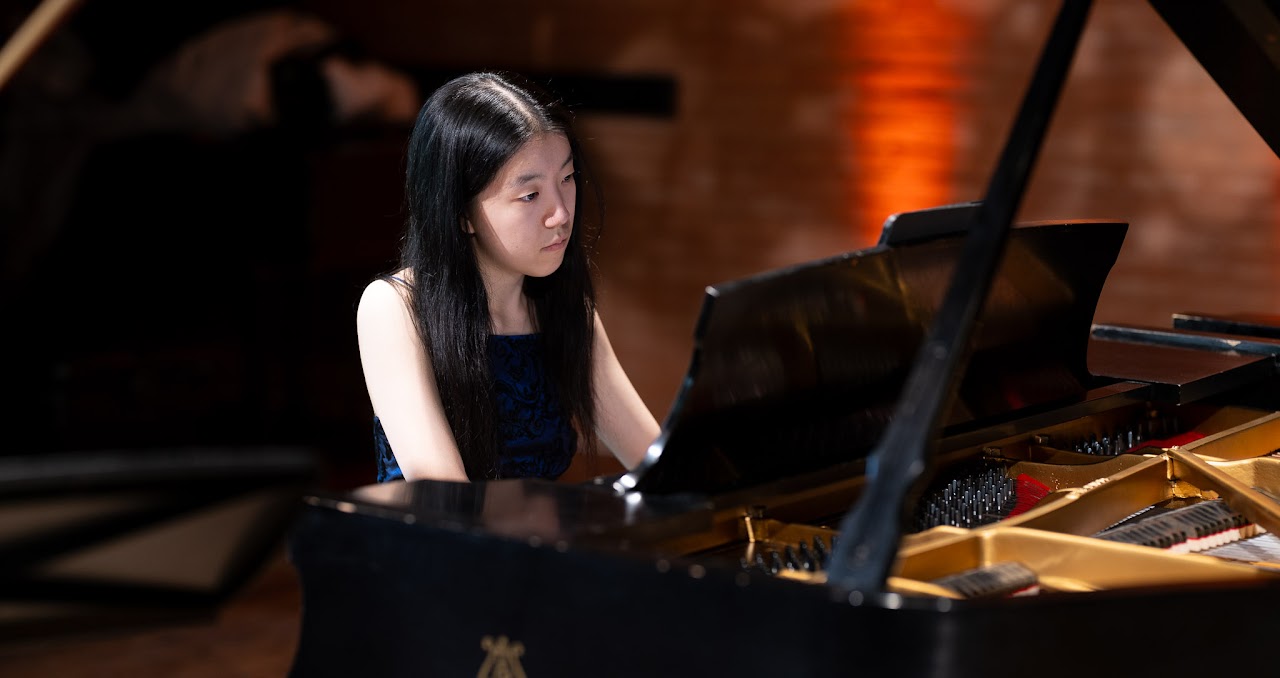 Irene Huang performing on piano